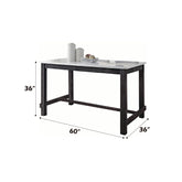 Yelena Counter Height Table in Marble & Weathered Espresso